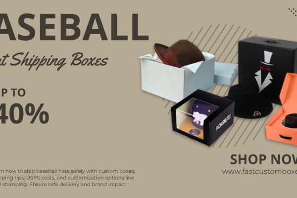 Baseball hat shipping boxes