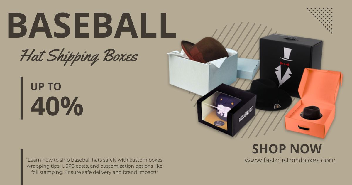 Baseball hat shipping boxes